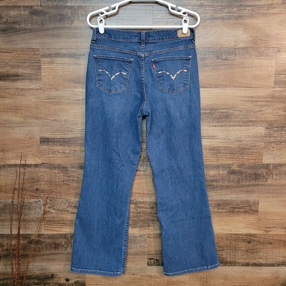 Vtg Levi's Jeans 10 S Perfectly Slimming Bootcut Tummy Control Mid Rise Y2K - Picture 1 of 12